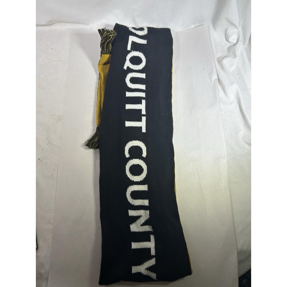 Colquitt County Packers Football Scarf Georgia Moultrie Hog Hawg Black Gold - Picture 4 of 4